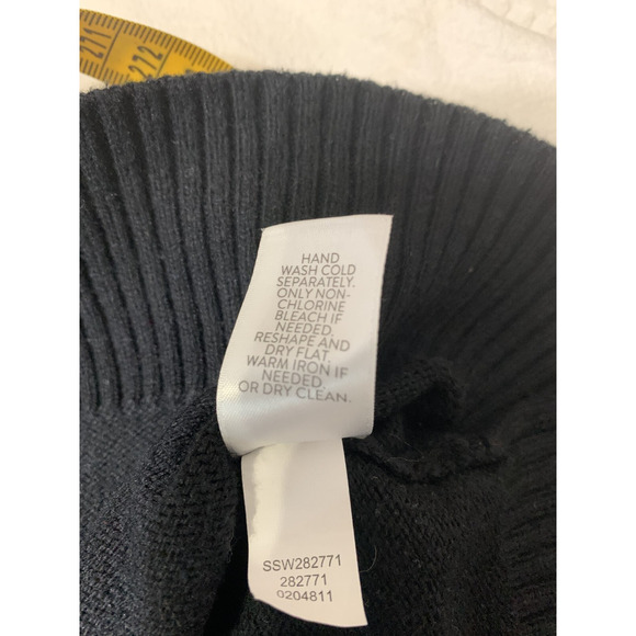 J Jill Womens Black Button Up Cardigan Size 2X Semi V Neck Layering Grandma - Picture 8 of 8